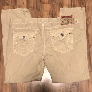 True Religion cream denim Ricky Super T jeans
